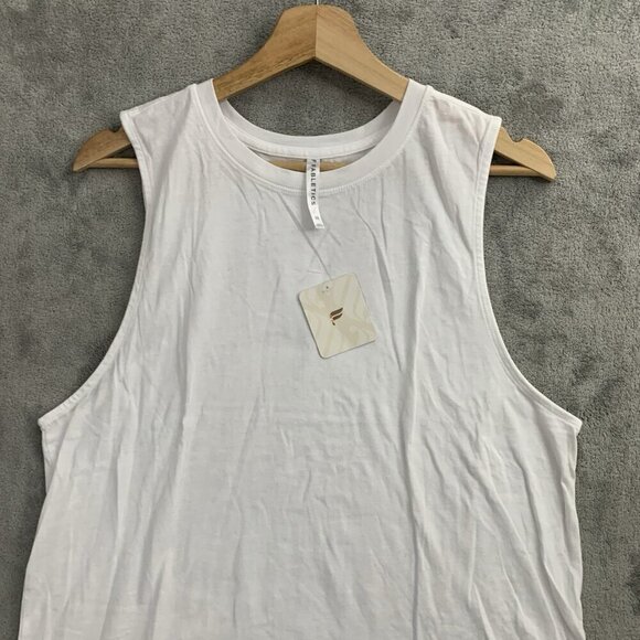Fabletics Shirt Women XS White Micah Tank Top Athleisure Activewear Gym Yoga - Picture 5 of 12